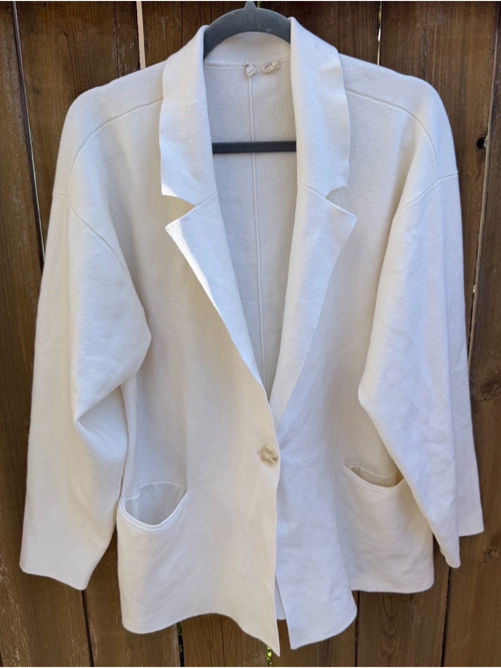 Moth Anthropologie off white Open-Front Blazer Jacket Large